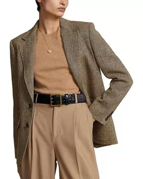 Блейзер с узором «елочка» Ralph Lauren, цвет Brown