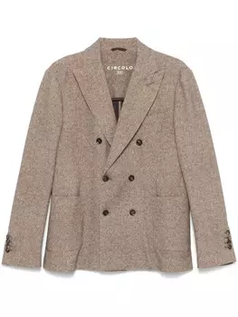 Блейзер с узором «ёлочка» Circolo 1901, коричневый