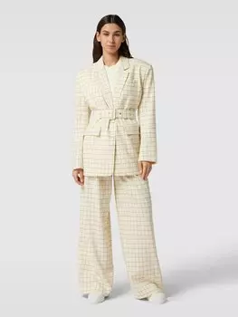 Блейзер с узором по всей поверхности, модель «Мирелла» Stella Nova, светло-желтый