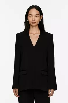 Блейзер с v образным вырезом Arket, черный