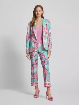 Блейзер с воротником-лацканами Milano Italy, светло-бирюзовый