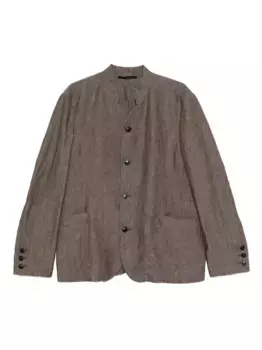 Блейзер с воротником-стойкой GIORGIO ARMANI, коричневый