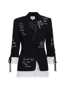 Блейзер с вышивкой Mon Amour Roxie Cinq Sept, цвет black silver