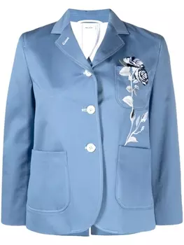Блейзер с вышивкой Rose Thom Browne, синий
