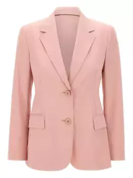 Блейзер с заостренными лацканами на пуговицах MAX MARA, розовый