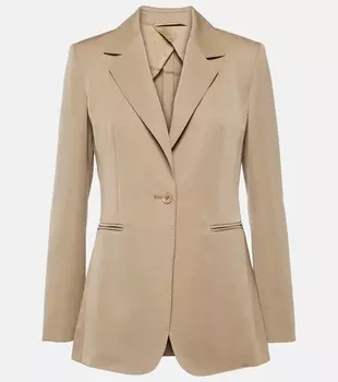 Блейзер sandalo из шерсти и мохера Max Mara, бежевый