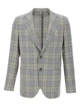 Блейзер Santaniello в клетку, серый