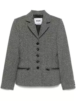 Блейзер саржевого переплетения MSGM, черный