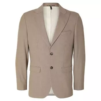 Блейзер Selected Liam Holm Hounds Slim Fit, бежевый