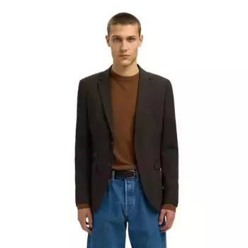 Блейзер Selected Neil Slim Fit, коричневый