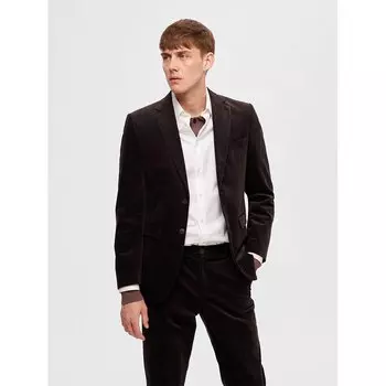 Блейзер Selected Slim Boe Corduroy, черный