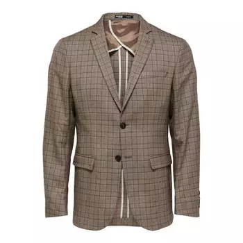 Блейзер Selected Slim Mylo Logan, коричневый