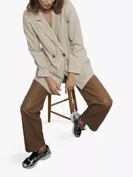 Блейзер Selena Oversize из смесовой шерсти A-VIEW, песочный