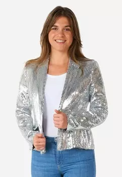 Блейзер SEQUINS Suitmeister, серебристый