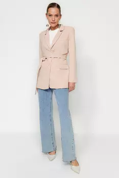 Блейзер - Серый - Классический крой Trendyol, серый