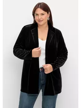 Блейзер sheego Samt, черный