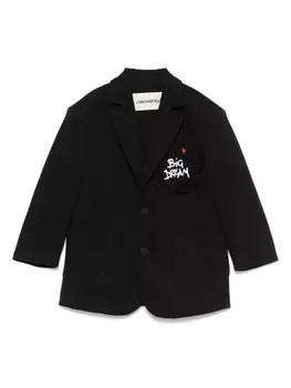 Блейзер Simonetta с вышитым логотипом, черный