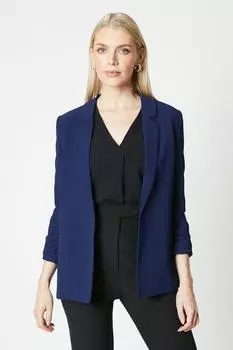 Блейзер со сборками и рукавами от края до края Debenhams, темно-синий