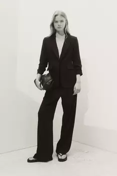 Блейзер со сборками на рукавах H&M, синий