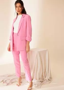 Блейзер со сборками на рукавах Quiz, розовый