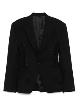 Блейзер со шнуровкой Mugler, черный