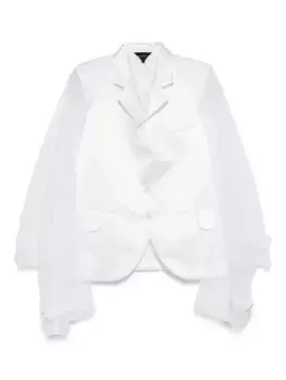 Блейзер со вставками из тюля COMME DES GARCONS, белый