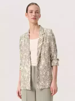 Блейзер Soaked In Luxury Ruched Sleeve, цвет grey/cream