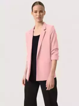Блейзер Soaked In Luxury Shirley Roll Sleeve, розовый