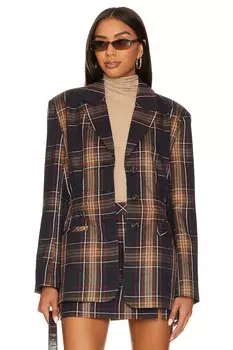 Блейзер Steve Madden Frida, цвет Navy Plaid