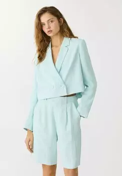 Блейзер Stradivarius, бирюзовый