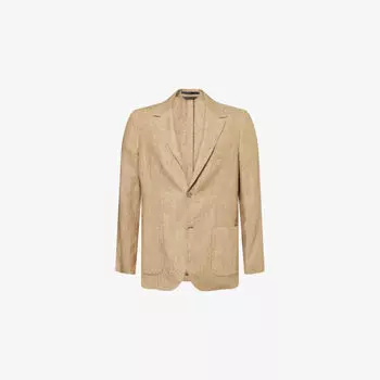 Блейзер Sunspel из льна классического кроя, бежевый