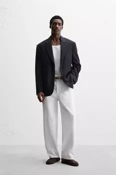 Блейзер свободного покроя ZARA, темно-синий