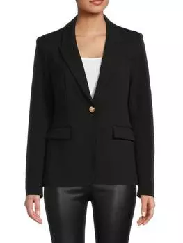 Блейзер T Tahari с одной пуговицей, черный