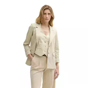 Блейзер Tom Tailor Slub, бежевый