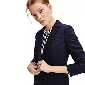 Блейзер Tommy Hilfiger Single Breasted, темно-синий