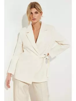 Блейзер trendyol, кремовый