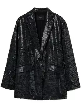 Блейзер TWINSET, украшенный пайетками, черный