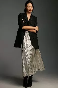 Блейзер удлиненный Maeve с блестками, черный