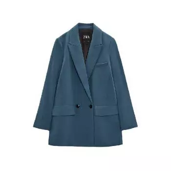 Блейзер удлиненный Zara, индиго