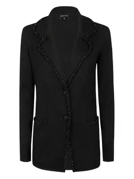 Блейзер, украшенный кристаллами Emporio Armani, черный