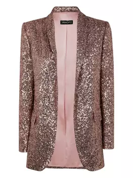 Блейзер, украшенный пайетками DRHOPE, розовый