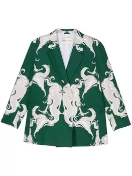 Блейзер Valentino Garavani Metamorphos Siren, зеленый