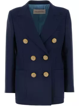 Блейзер Valentino Garavani, украшенный кристаллами, синий