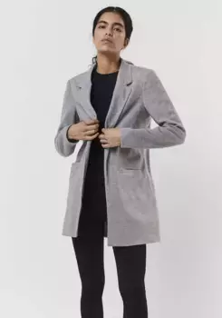 Блейзер Vero Moda из джерси "VMVERINA LS LONG BLAZER", серый
