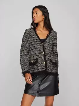 Блейзер Vila Blazer, цвет Schwarz/Beige