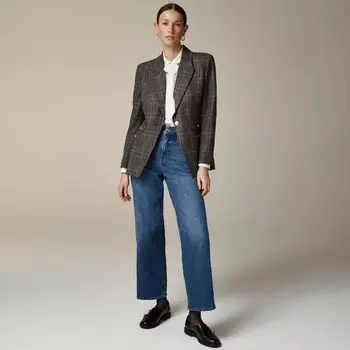 Блейзер Vivienne из итальянской шерстяной ткани в клетку J.Crew, коричневый