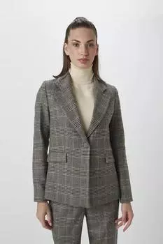 Блейзер в клетку Gusto, серый