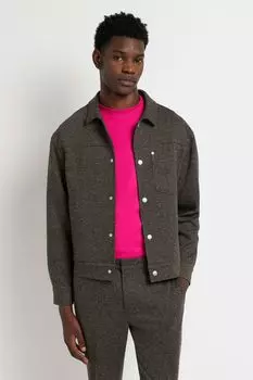 Блейзер в клетку Heritage в стиле вестерн River Island, коричневый