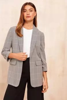 Блейзер в клетку от края до края Friends Like These, серый