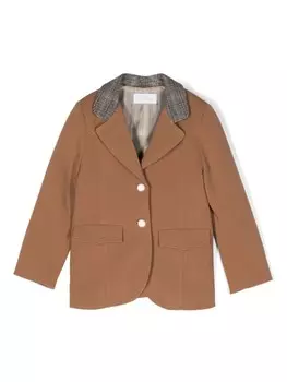 Блейзер в клетку Patachou, коричневый